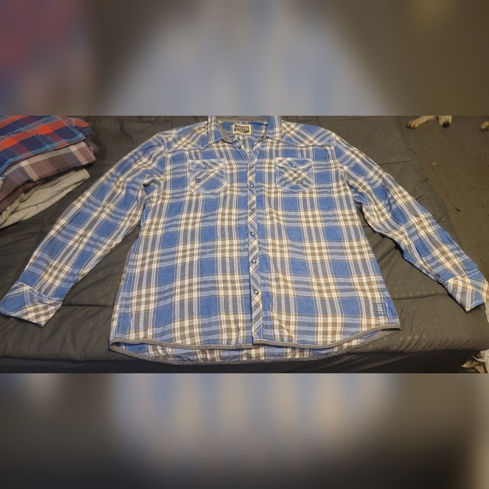 BKE VINTAGE BUTTON DOWN FLANNEL MEN'S  XXXL